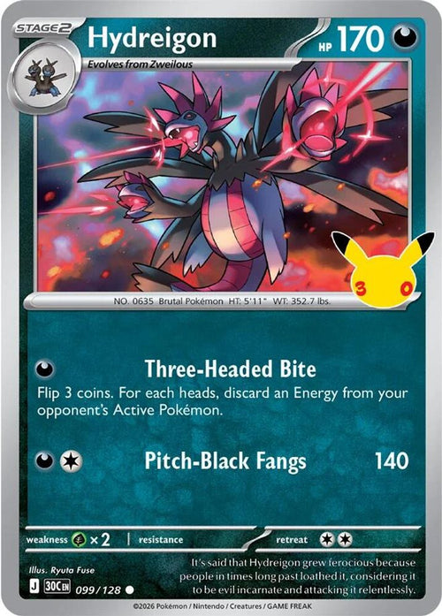 Hydreigon 099/128 ME: 30th Celebration Holo