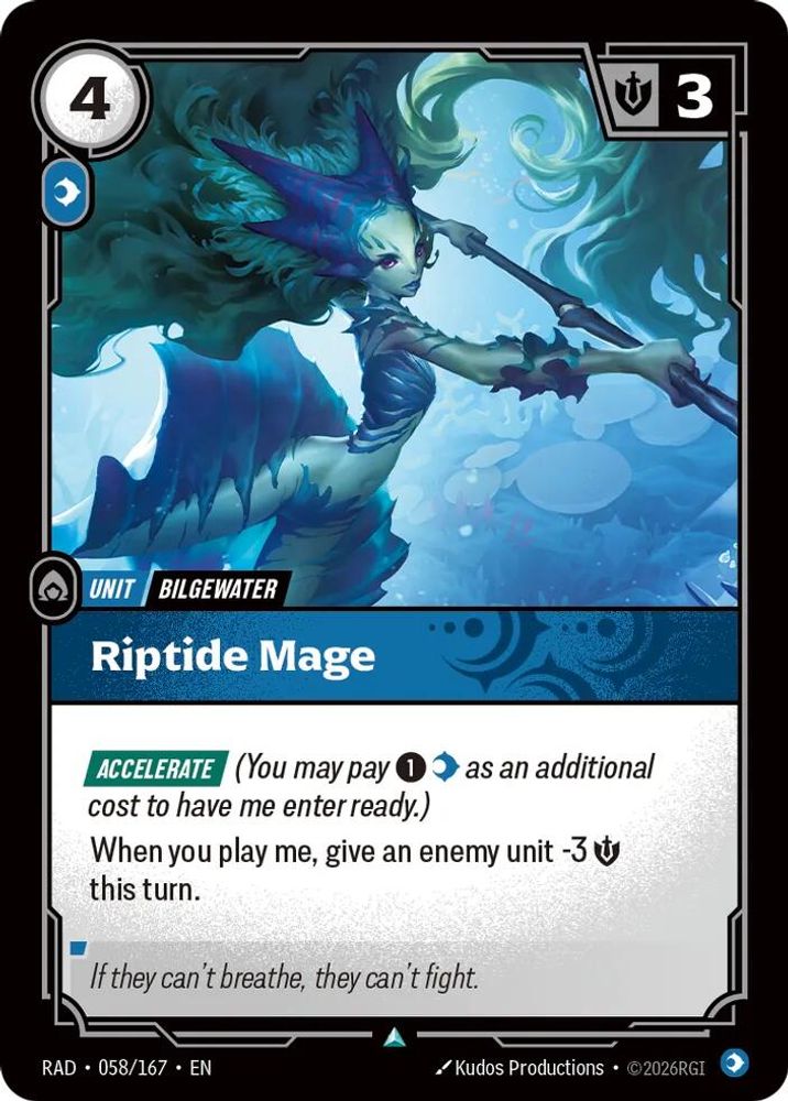 Riptide Mage 058/167 Uncommon Radiance Riftbound NM