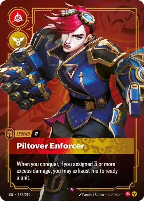 Vi - Piltover Enforcer 187/219 Rare Unleashed Foil