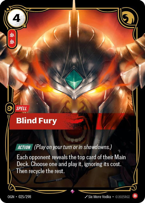 Blind Fury 025/298 Rare Origins Foil