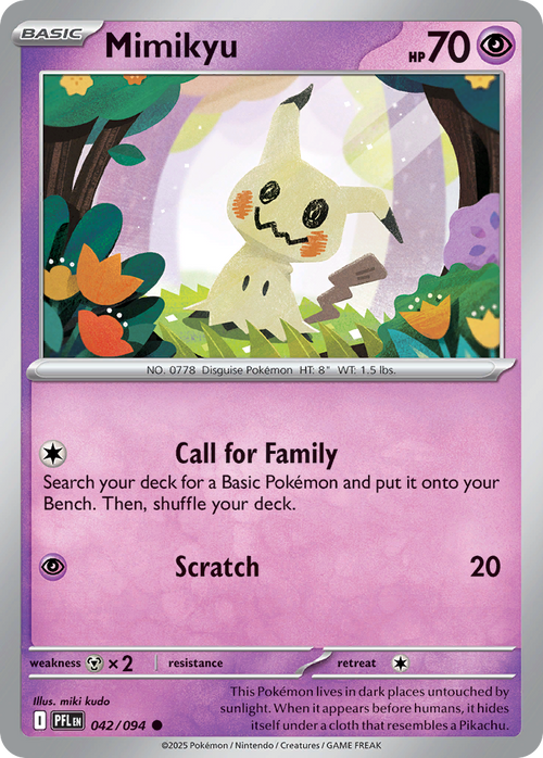 Mimikyu 042/094 Common Phantasmal Flames Reverse Holo