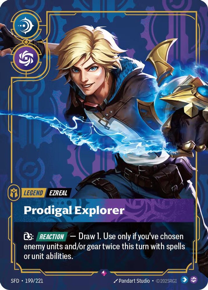 Ezreal - Prodigal Explorer 199/221 Rare Spiritforged Foil