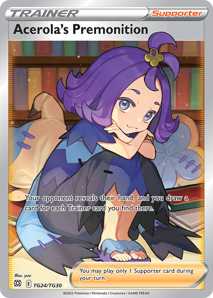 Acerola's Premonition TG24/TG30 Brilliant Stars Trainer Gallery Pokemon Holo NM