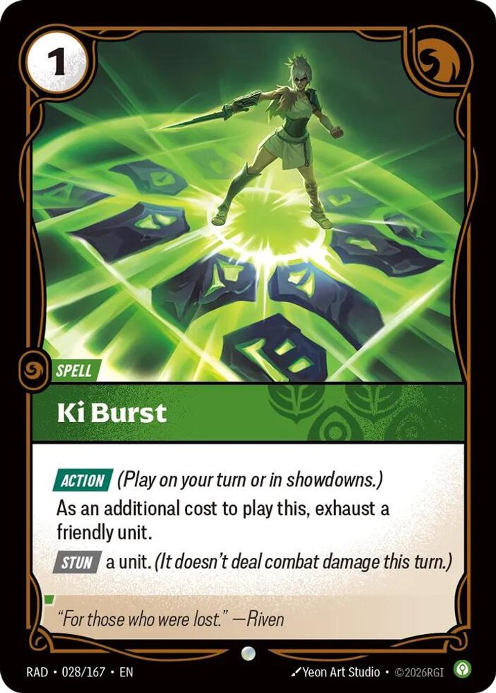 Ki Burst 028/167 Common Radiance Riftbound NM