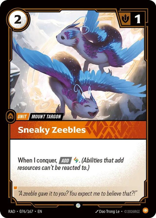 Sneaky Zeebles 076/167 Common Radiance
