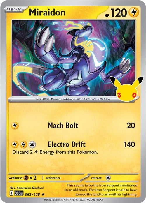 Miraidon 062/128 ME: 30th Celebration Holo