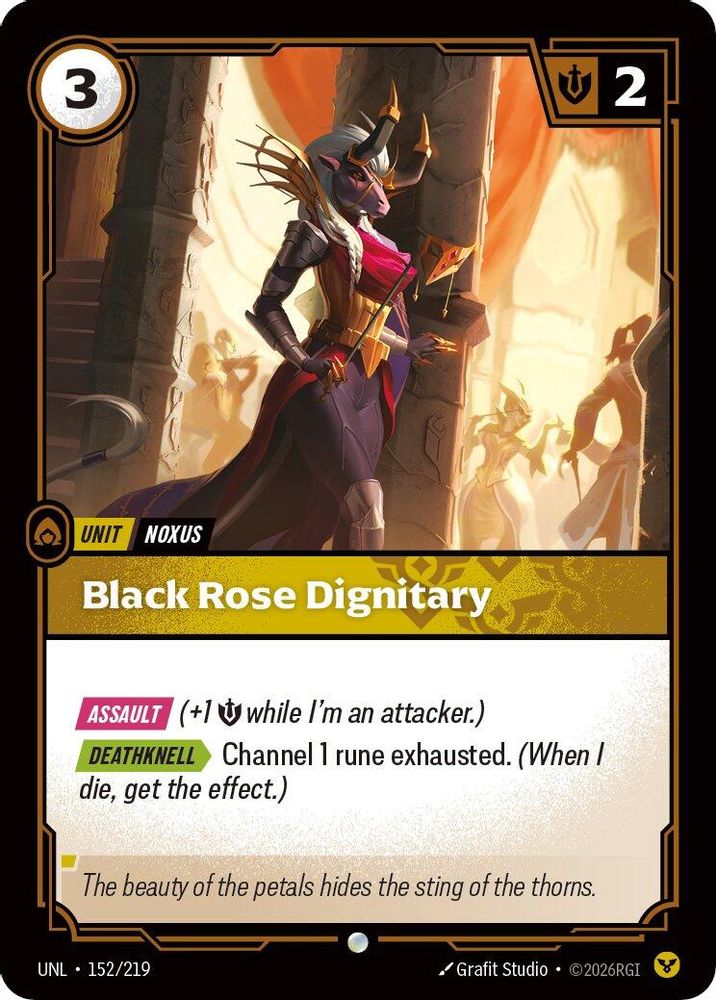Black Rose Dignitary 152/219 Common Unleashed