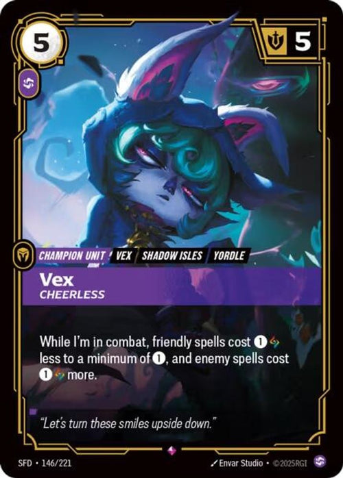Vex - Cheerless 146/221 Rare Spiritforged Foil