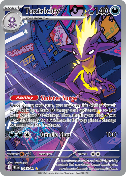 Toxtricity 103/094 Illustration Rare Phantasmal Flames Holo