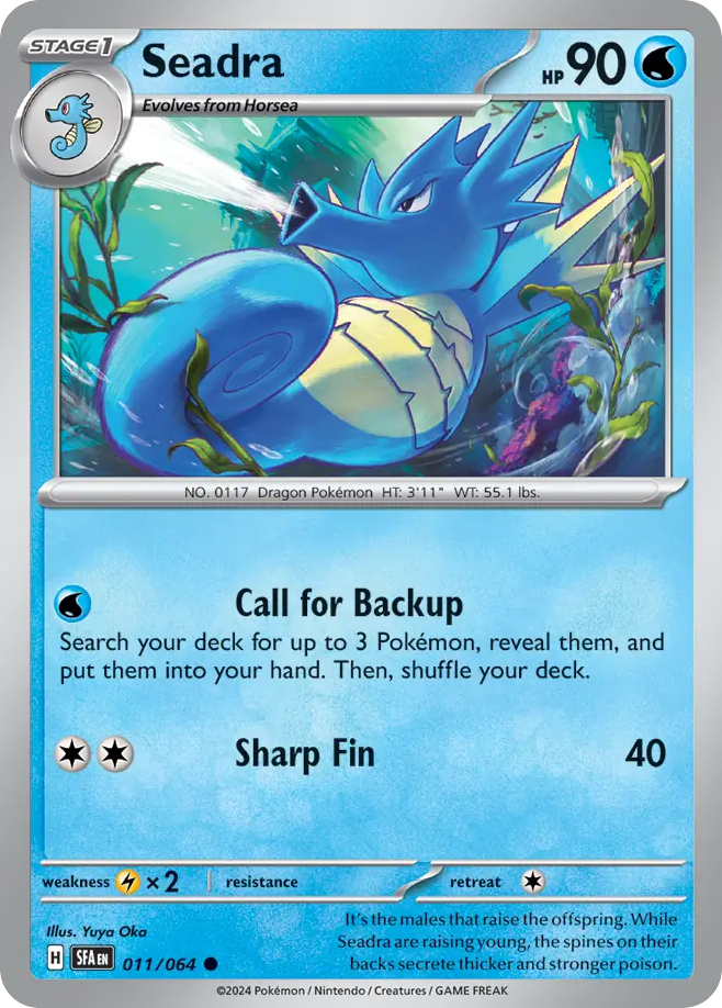 Seadra 011/064 Common Shrouded Fable Pokemon NM