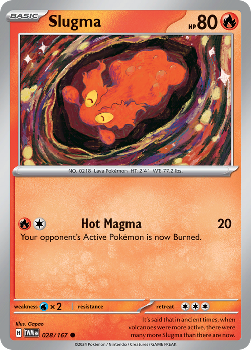 Slugma 028/167 Common Twilight Masquerade Reverse Holo