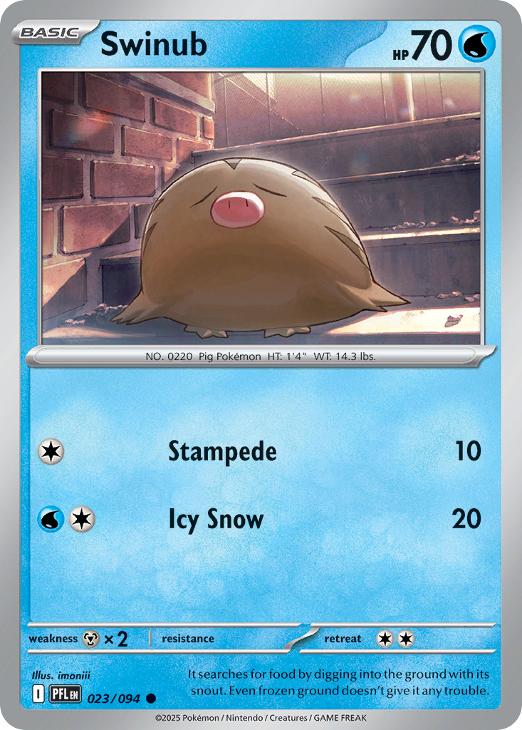 Swinub 023/094 Common Phantasmal Flames Reverse Holo