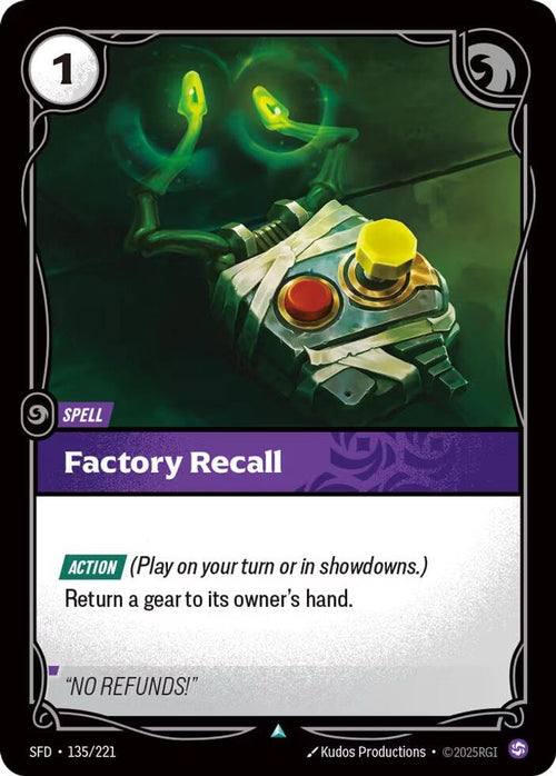 Factory Recall 135/221 Uncommon Spiritforged