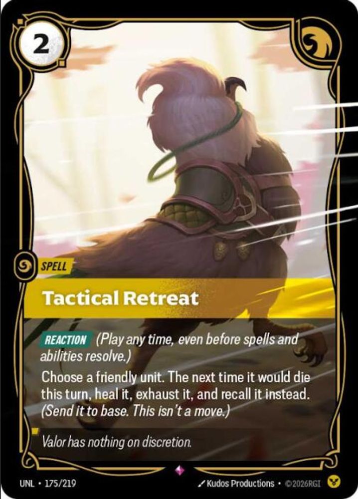 Tactical Retreat 175/219 Rare Unleashed Foil