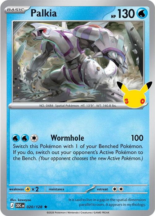 Palkia 020/128 Rare ME: 30th Celebration Holo