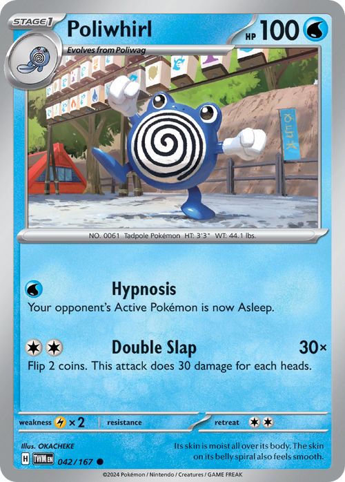 Poliwhirl 042/167 Common Twilight Masquerade Reverse Holo
