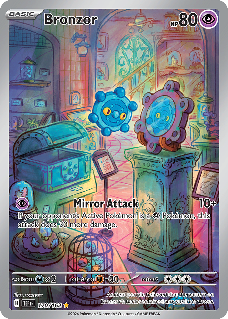 Bronzor 170/162 Illustration Rare Temporal Forces Pokemon Holo NM