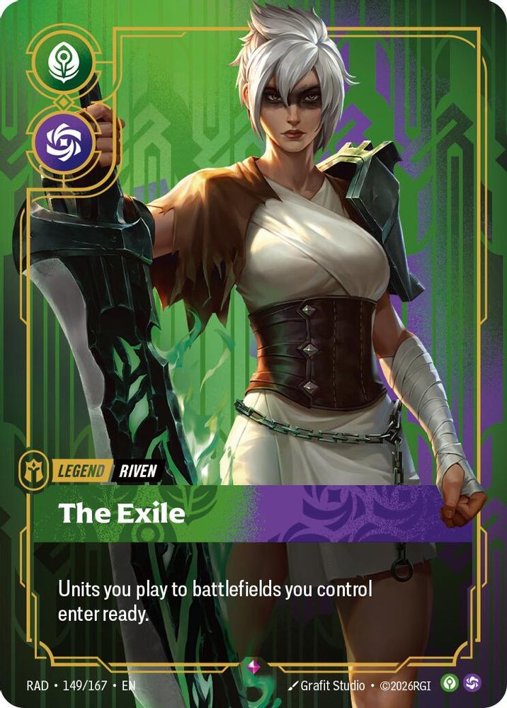 Riven, The Exile 149/167 Rare Radiance Riftbound Foil NM