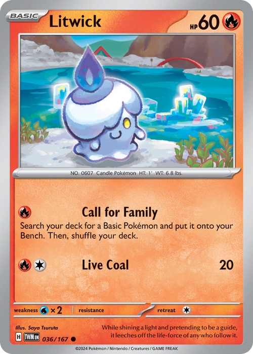 Litwick 036/167 Common Twilight Masquerade Reverse Holo