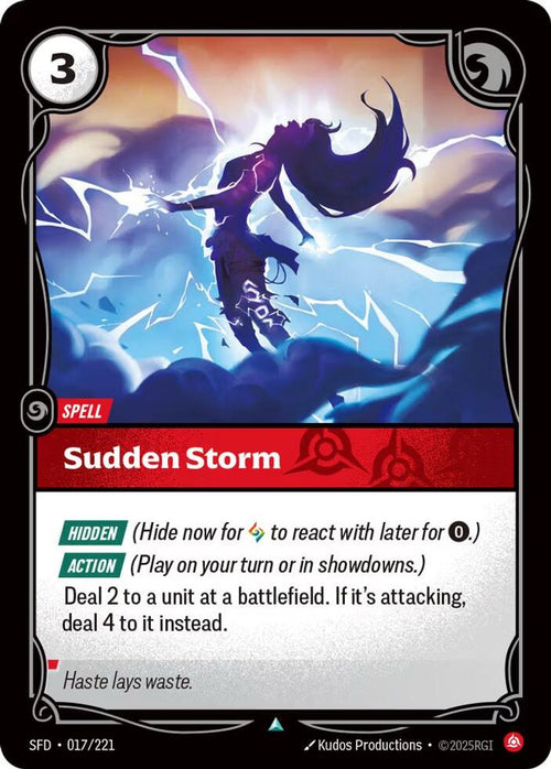 Sudden Storm 017/221 Uncommon Spiritforged