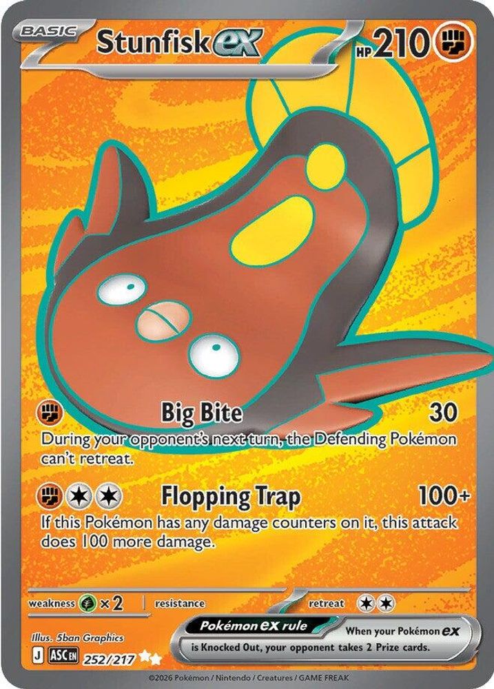 Stunfisk ex 252/217 Ultra Rare Ascended Heroes Holo