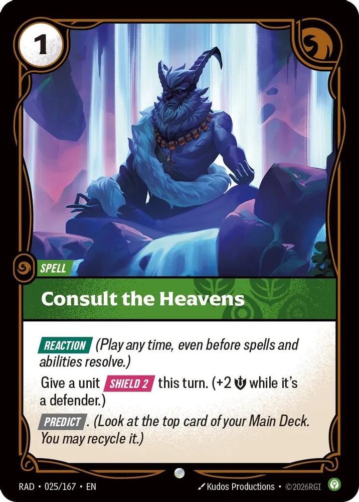 Consult the Heavens 025/167 Common Radiance Riftbound Foil NM