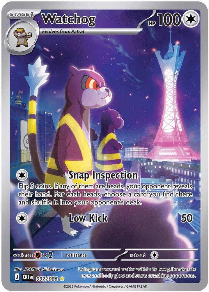 Watchog 097/086 Holo Illustration Rare Chaos Rising
