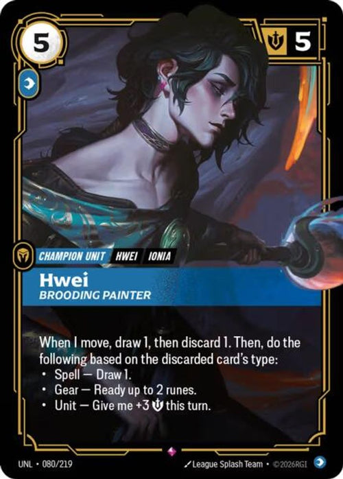 Hwei - Brooding Painter 080/219 Rare Unleashed Foil