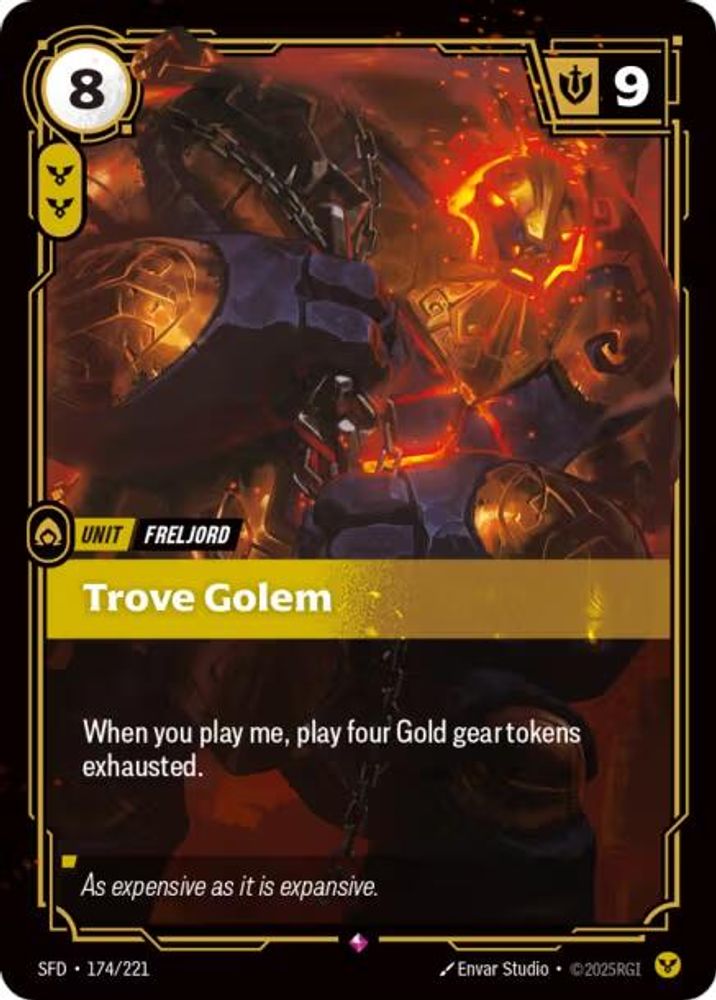 Trove Golem 174/221 Rare Spiritforged Foil