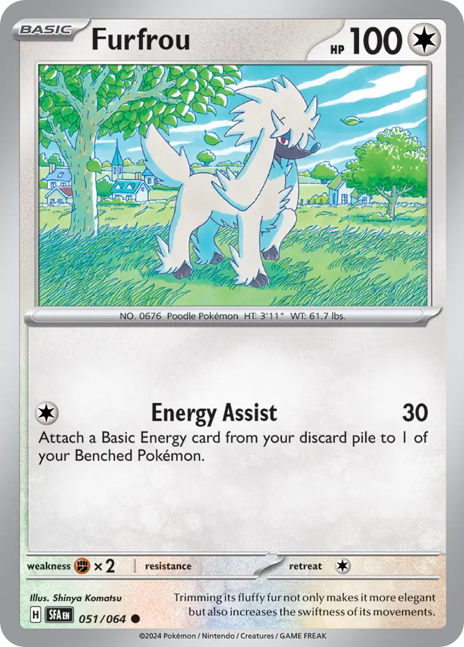 Furfrou 051/064 Common Shrouded Fable Pokemon NM