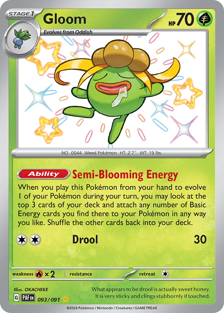 Gloom 093/091 Shiny Rare Paldean Fates Pokemon Holo NM