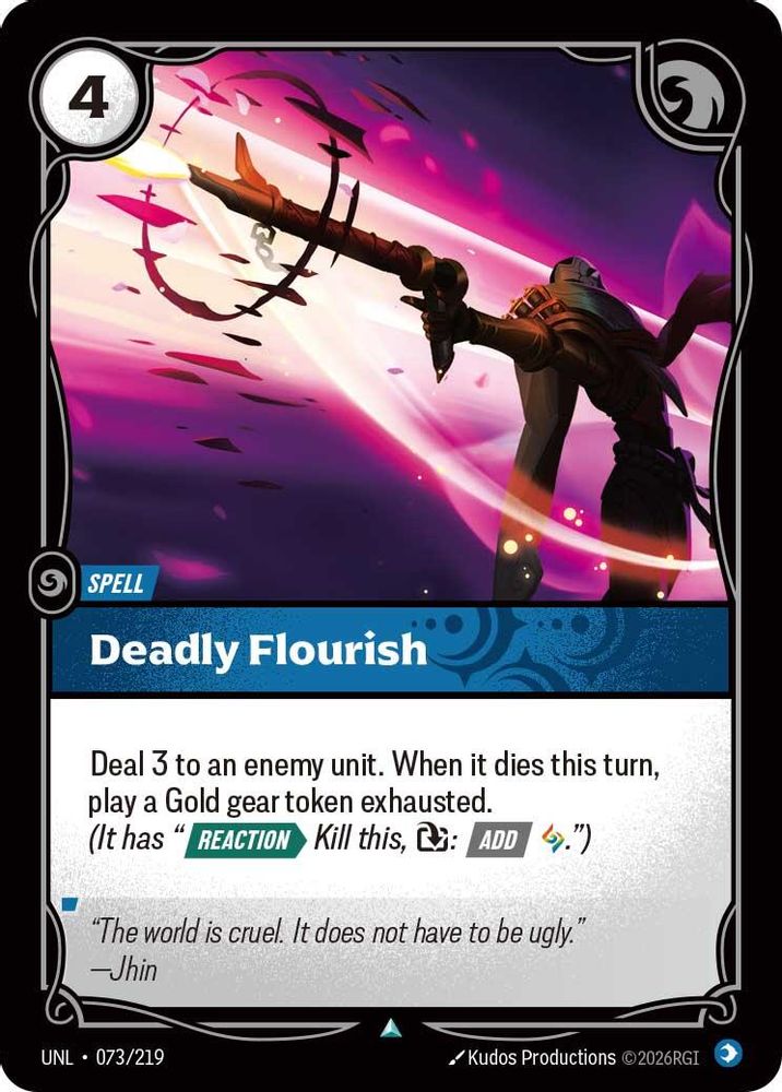 Deadly Flourish 073/219 Uncommon Unleashed Riftbound NM