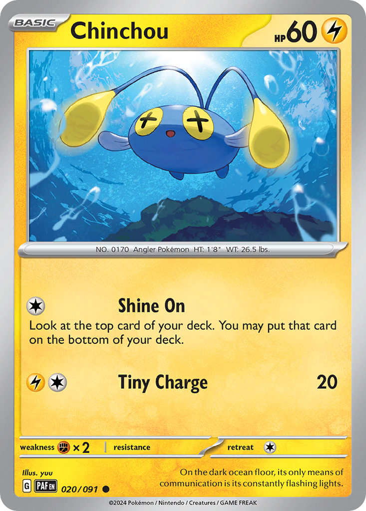 Chinchou 020/091 Common Paldean Fates