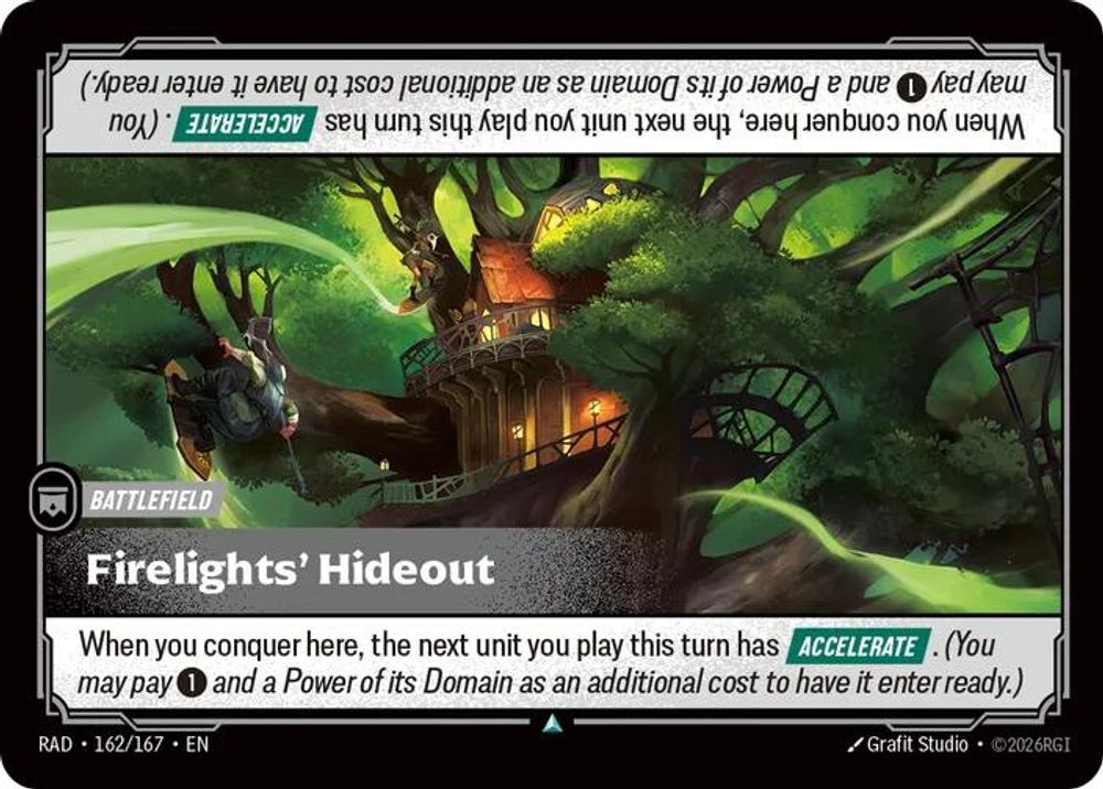 Firelights' Hideout 162/167 Uncommon Radiance Riftbound Foil NM