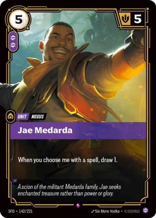 Jae Medarda 142/221 Rare Spiritforged Foil