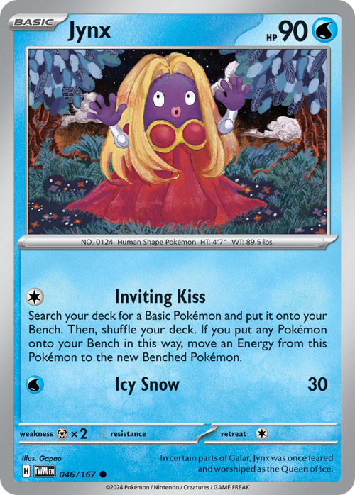 Jynx 046/167 Common Twilight Masquerade Reverse Holo