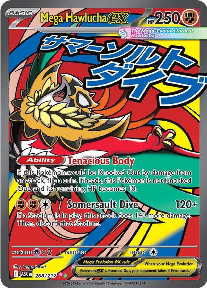 Mega Hawlucha ex 268/217 Mega Attack Rare Ascended Heroes Holo