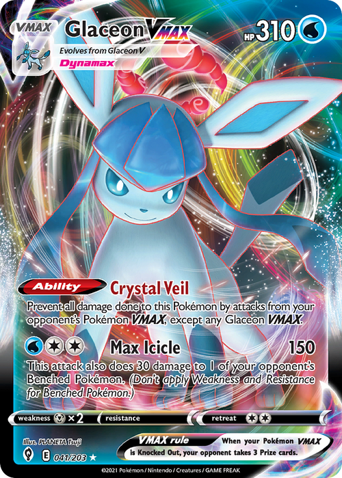 Glaceon VMAX 041/203 Holo Ultra Rare Evolving Skies