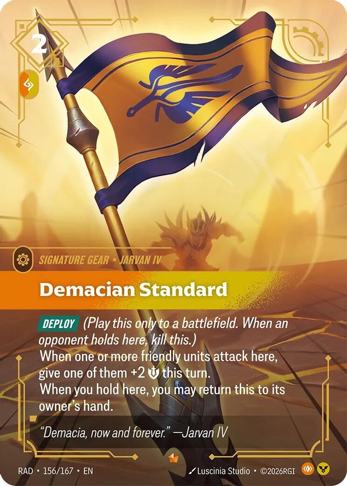 Demacian Standard 156/167 Epic Radiance Riftbound Foil NM