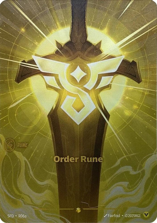 Order Rune (R06a) R06A Showcase Spiritforged Riftbound Foil NM