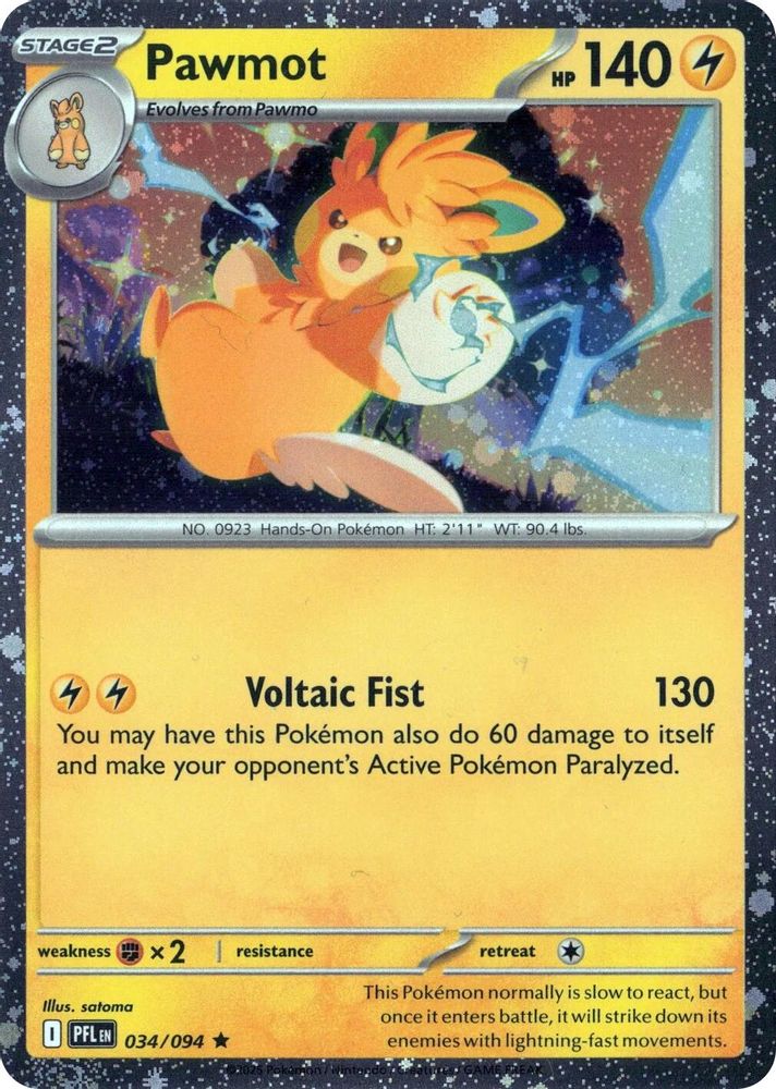 Pawmot (Cosmos Holo) 034/094 Rare Blister Exclusives