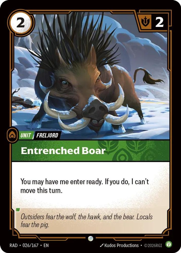 Entrenched Boar 026/167 Common Radiance