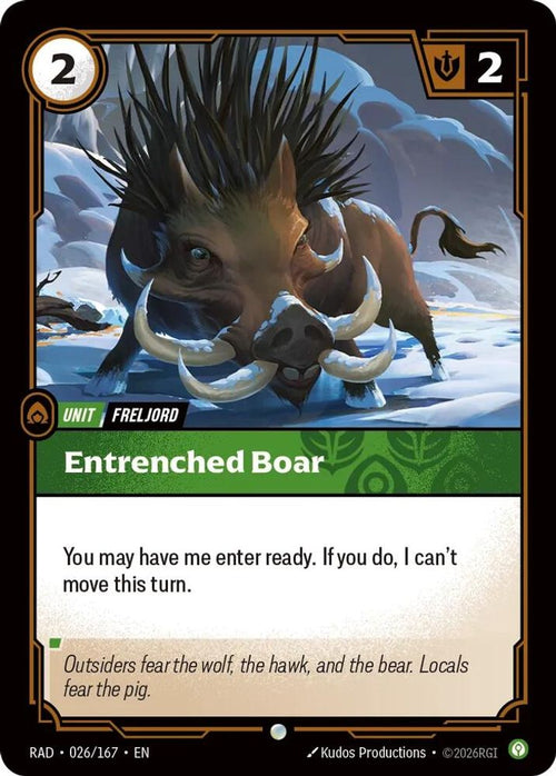 Entrenched Boar 026/167 Common Radiance