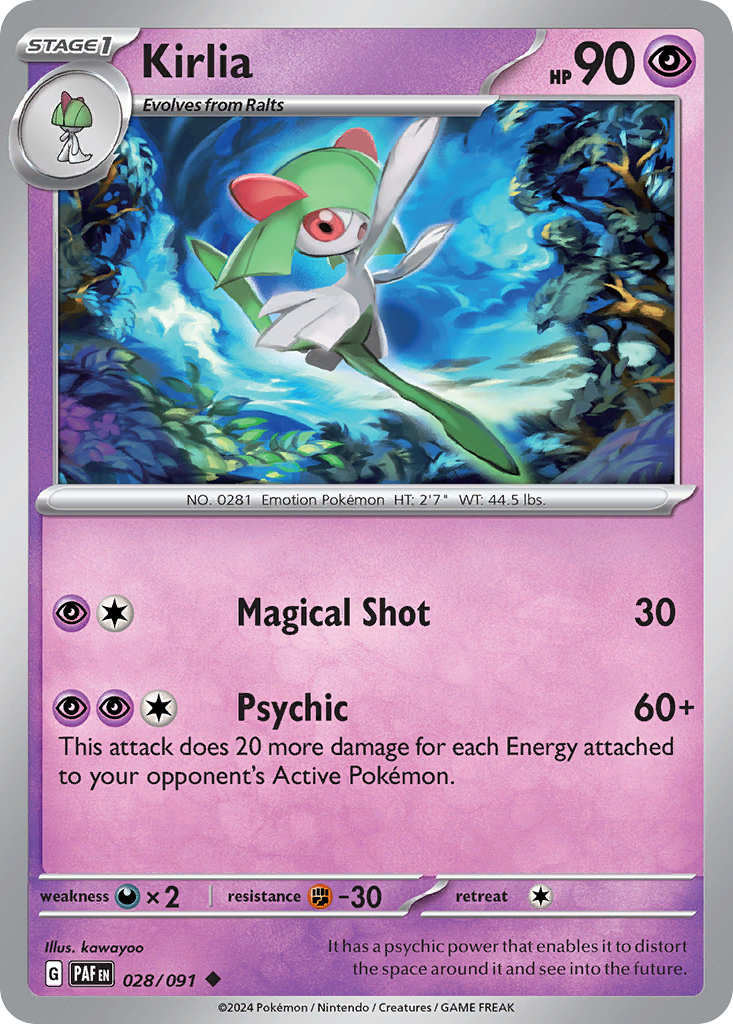 Kirlia 028/091 Uncommon Paldean Fates