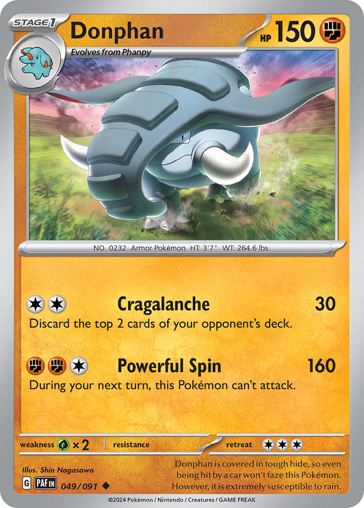 Donphan 049/091 Uncommon Paldean Fates