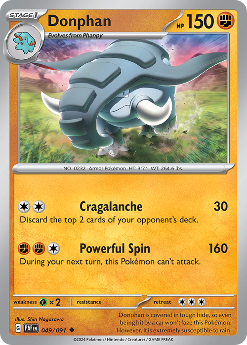 Donphan 049/091 Uncommon Paldean Fates