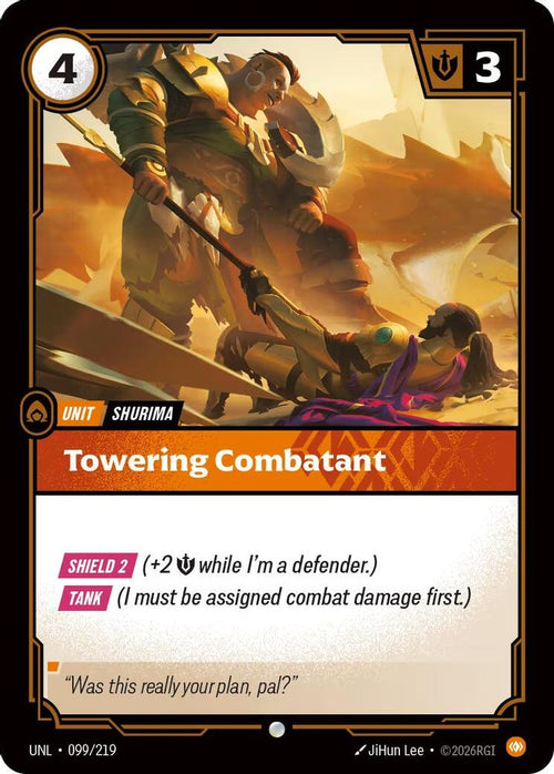 Towering Combatant 099/219 Common Unleashed