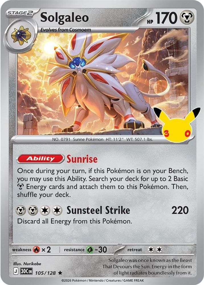 Solgaleo 105/128 ME: 30th Celebration Holo