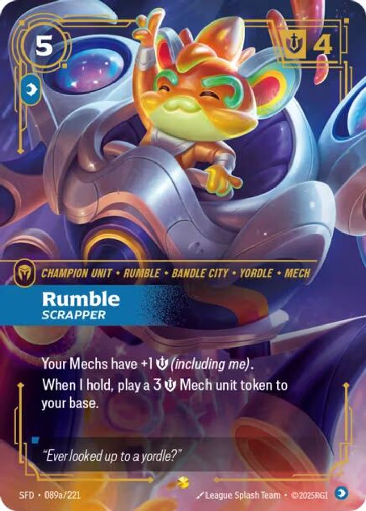 Rumble - Scrapper (Alternate Art) 089A/221 Spiritforged Foil