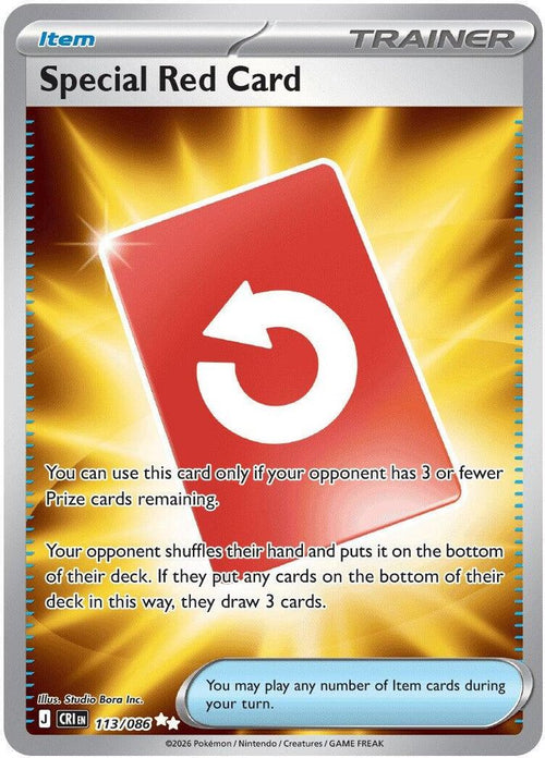 Special Red Card 113/086 Ultra Rare Chaos Rising Holo